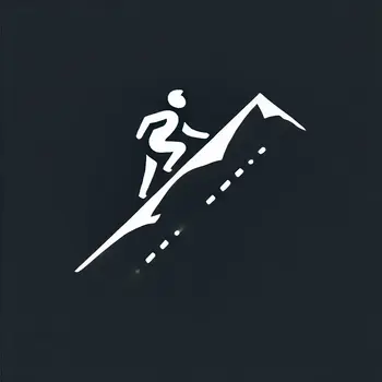A person climbing a steep mountain, symbolizing the effort and perseverance required to overcome obstacles and achieve your dreams.